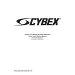 Cybex International 16020 45 DEGREE BACK Manuel utilisateur