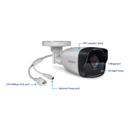 Trendnet TV-IP1328PI Indoor/Outdoor 4MP H.265 PoE IR Bullet Network Camera Fiche technique | Fixfr