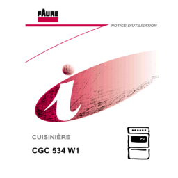 Faure CGC414W1 Manuel utilisateur | Fixfr