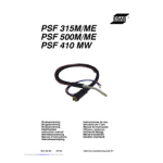 ESAB PSF 315M/ME, 500M/ME, 410 MW : Chat IA et PDF