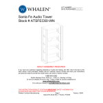 Whalen ATSFEC60-WN Santa Fe Audio Tower  Manuel utilisateur