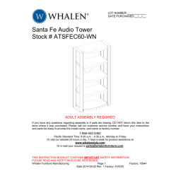 Whalen ATSFEC60-WN Santa Fe Audio Tower  Manuel utilisateur | Fixfr