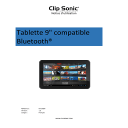 Clip Sonic DV142 Tablette PC : Mode d'emploi + AI Chat | Fixfr
