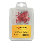 DeLOCK 86421 RJ45 Repair Clip 40 Pieces Set 1 (red, blue, green, yellow) Fiche technique