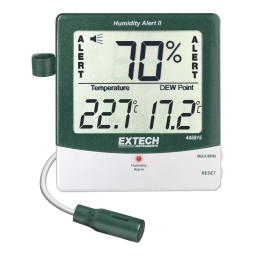 Extech Instruments 445815 Hygro-Thermometer Humidity Alert Manuel utilisateur | Fixfr