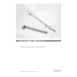 KROHNE SENSOFIT IMM 1000 Manuel du propriétaire | Fixfr
