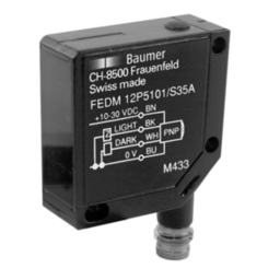Baumer FEDM 12P5101 Through beam sensor Fiche technique | Fixfr