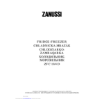 Zanussi ZFC19/4D Manuel utilisateur