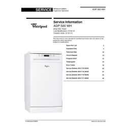Whirlpool ADP 361 WH Dishwasher Manuel utilisateur | Fixfr