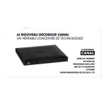 CANAL PLUS DECODEUR DUAL T Manuel utilisateur