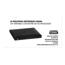 CANAL PLUS DECODEUR DUAL T Manuel utilisateur | Fixfr