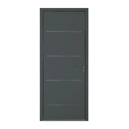 Porte d'entrée aluminium Adelina blanc 80 x h.215 cm poussant gauche