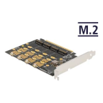 DeLOCK 89017 PCI Express x16 Card to 4 x internal NVMe M.2 Key M - Bifurcation Fiche technique