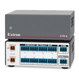 Extron CTR 8 Fiche technique | AI Chat & Téléchargement PDF | Fixfr
