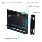 Trendnet RB-TI-PG80F 8-Port Industrial Gigabit PoE+ Wall-Mounted Front Access Switch Fiche technique