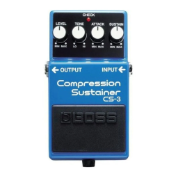 BOSS CS-3 Compresseur Sustainer: Mode d'emploi + AI Chat & PDF Download | Fixfr