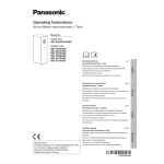 Panasonic WHMXF12D6E5 Operating instrustions