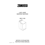 Zanussi ZWT3120 Manuel utilisateur