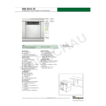 Whirlpool ADG 8542 WH Dishwasher Manuel utilisateur