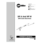 Miller XR CONTROL AND XR A GUN Manuel utilisateur