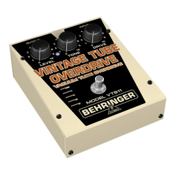 BEHRINGER VT911 Manuel Utilisateur | AI Chat & PDF | Fixfr