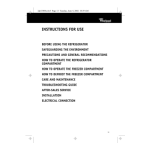 Mode d'emploi R&eacute;frig&eacute;rateur-cong&eacute;lateur combin&eacute; | AI Chat &amp; PDF