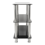 AVF Wide 3-Tier Shelving Unit in Black Glass and Chrome Guide d'installation