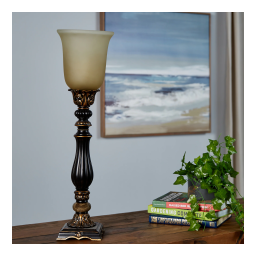 Portfolio LBSHC03MT Barada 27-in Bronze Uplight Table Lamp Guide d'installation | Fixfr