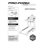 ProForm Endurance 2000 TREADMILL Manuel utilisateur