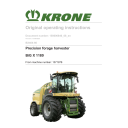 Krone BiG X 1180 (BX404-60) Mode d'emploi | Fixfr