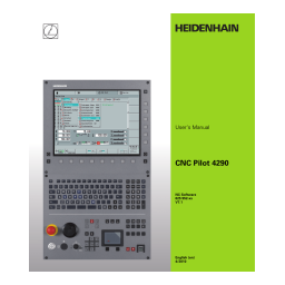 HEIDENHAIN CNC PILOT 4290/340460-xx Y Axis CNC Control Manuel utilisateur | Fixfr