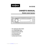 Insignia IN-CS102 40W x 4 CD Deck Manuel utilisateur