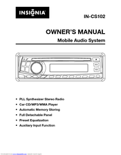 Insignia IN-CS102 40W x 4 CD Deck Manuel utilisateur | Fixfr