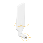 DeLOCK 12430 LTE Antenna Dual Band WLAN ac/a/b/g/n SMA plug 1 - 4 dBi omnidirectional rotatable Fiche technique