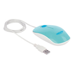 DeLOCK 12538 Optical 3-button LED Mouse USB Type-A turquoise Fiche technique | Fixfr