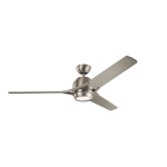 Kichler Lighting 300060NI Zeus LED 60&quot; Fan Brushed Nickel Manuel utilisateur