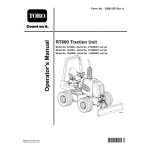 Toro Backhoe Drive Release Kit, RT600 Traction Unit Trencher Manuel utilisateur