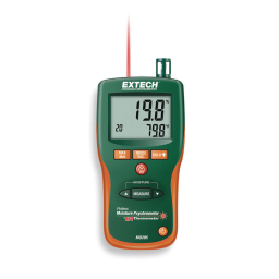 Extech Instruments MO290 Pinless Moisture Psychrometer   IR Manuel utilisateur | Fixfr