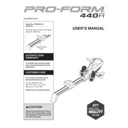 ProForm R 650 ROWER Manuel utilisateur | Fixfr