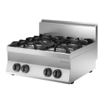 Bartscher 1151033 Gas stove 650, 4BR, TU Mode d'emploi