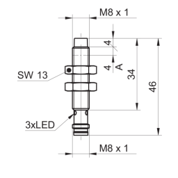 Baumer IR08.P06S-N46.NO1Z.7SL Inductive proximity switch Fiche technique | Fixfr