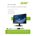 Acer V275HL Monitor Manuel utilisateur