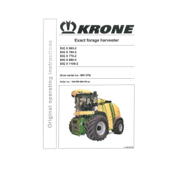 Krone BiG X 600-2; BiG X 700-2; BiG X 770-2; BiG X 850-2, BiG X 1100-2 Mode d'emploi | Fixfr