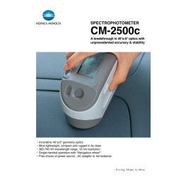 KONICA CM-2500C Manuel utilisateur | Fixfr