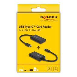 DeLOCK 91740 USB 3.1 Gen 1 Card Reader USB Type-C™ male 4 Slots Fiche technique | Fixfr