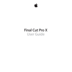 Apple Final Cut Pro X 10.0.9 Manuel utilisateur