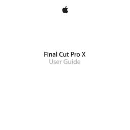 Apple Final Cut Pro X 10.0.9 Manuel utilisateur | Fixfr