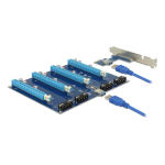 DeLOCK 41427 Riser Card PCI Express x1 &gt; 4 x PCIe x16 Fiche technique