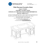 Whalen 1023206 / VF66ED Villa Florenza Executive Desk  Manuel utilisateur