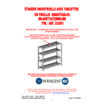 Whalen CSCMWWC-5/1218523 3 Piece Industrial Metal &amp; Wood Garage Suite  Manuel utilisateur